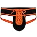 iiniim Mens Sexy Lace Up Lacing Sports Underwear Jockstrap G-String Clubwear Orange XL
