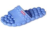 Hipper-Mdl Girl Women's Spa Massage Foam Non-slip Bathroom Shower Household Beach Slippers Sandal (8.0 B(M)US, Blue)