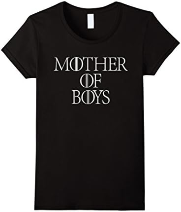 Womens Mother Of Boys Funny T-Shirt Medium Black
