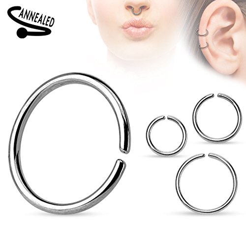 KULTPIERCING Fake Piercing Ring / Nasenpiercing / Ohrpiercing ClipOn