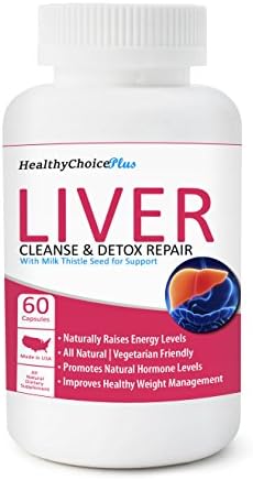 Liver Cleanse &amp; Detox Repair - All Natural - Milk Thistle Seed Support - Advanced Formula of Vitamin C, Vitamin B-6, Folic Acid, Vitamin B-12, Magnesium, Selenium, Turmeric Root &amp; more - 30 Day Supply