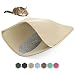 WePet Cat Litter Mat, Kitty Litter Trapping Mat - Large Size, Honeycomb Double Layer Mats, No Phthalate, Urine Waterproof, Easy Clean, Scatter Control, Catcher Litter Box Rug Carpet 30x25 Inch Beige primary