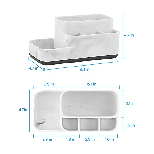 zccz White Bathroom Organizer countertop Bathroom Counter Organizer