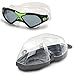 Aqua Sphere Seal Seal XP2 Swim Mask with Smoke Lens. Lightweight & Comfortable UV Protection Swimming Goggles for Adults (Black/Green).