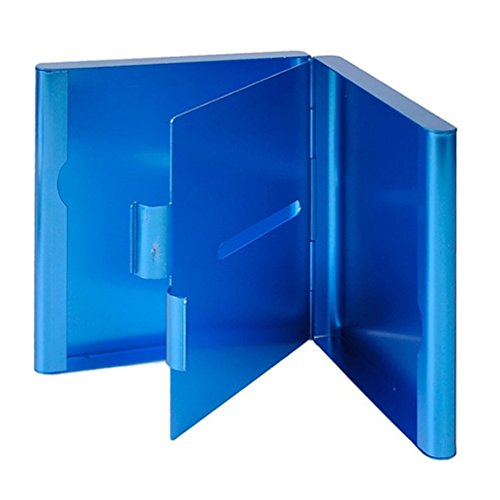 Gooday Alloy 20 Cigarettes Box Storage Case Box Tobacco Cigar Container Holder (Blue) - Thumbnail 2