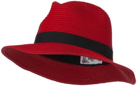 Big Brim Fedora - Red OSFM
