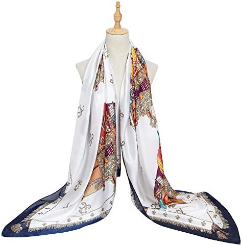BeillonescBellonesc Silk Scarf 100% silk Long Lightweight Sunscreen Shawls for Women