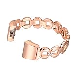 bayite Bands Compatible Fitbit Charge 2, Replacement Metal Bracelet Adjustable Fitbit Charge 2 Bands Bling Rhinestone