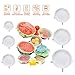 Silicone Stretch Lids Reusable Durable and Expandable Lids to Keep Food Fresh,Fit Various Sizes and Shapes of Containers Food Covers or Bowl Covers(WHITE)