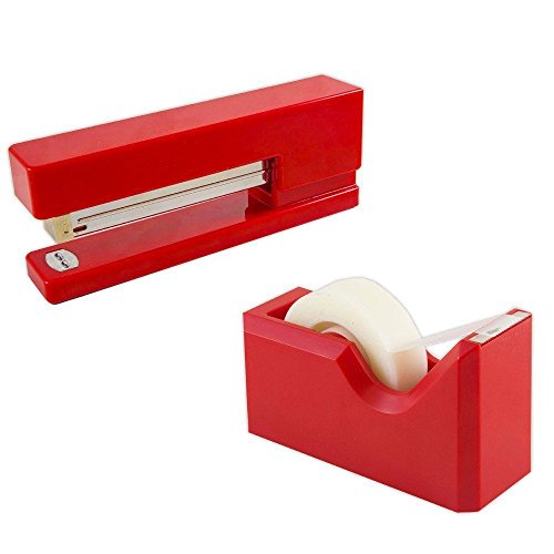 JAM PAPER Office & Desk Sets 1 Stapler & 1 Tape Dispenser White 2