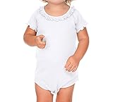 Kavio Infants Sunflower Short Sleeve Onesie, White, 12M