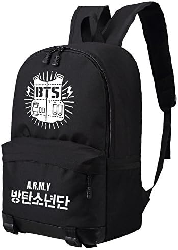KPOP Bangtan Boys BTS Canvas Backpack for Teen Girls Student School Bag Laptop Bag (TEAM)