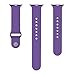 MoKo Apple Watch Series 3 Band, Soft Silicone Replacement Sports Band for iWatch 38mm 2017 series 3 / 2 / 1, PURPLE (Not fit 42mm Versions)