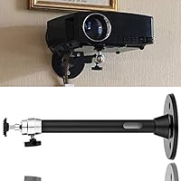 MyJell Mini Projector Wall Ceiling Mount 360° Rotatable Head Projector Hanger for Mini Projector CCTV DVR Camera, Black