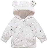 Mokitoni Baby Girl Winter Fleece Coat Toddler Boy Jacket Infant With Hood Warm Outerwear