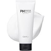 SAM'U PH Sensitive Gel Foam Cleanser | Korean Hydrating Face Wash with Hyaluronic Acid & Centella | Gentle Facial Cleanser for Dry & Sensitive Skin (5.07 Fl. Oz.)