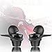 Earphones, Wotmic Wired Headphones In Ear Earbuds with Earhooks Crystal Clear Sound Horn-shape Eartips CD Pattern Earbuds for Running In-line Control Black