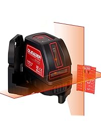 DLEADER Nivel láser autonivelante 98 pies   30 m, Base de montaje magnético flexible de 360 ??° con láser de líneas cruzadas, Estuche portátil (DLR00 10)