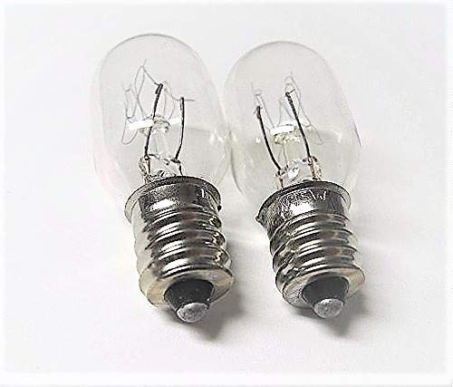 ID: 9SCW. 2 New Generic Sewing Machine Clear Screw-in Light Bulbs, 120V, 15W, Compatible w/Husqvarna Viking, Janome/New Home, Juki, Kenmore, Plus Others