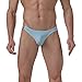 Mens Pouch Underwear Low Rise Sexy Swimwear Bikinis Light Blue Size L