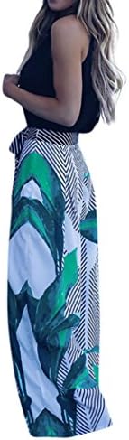 Hatoppy HOT Sale, Women Long Chiffon Elastic Loose Casual Trousers High Waist Mid Calf Pants (Multicolor, M)