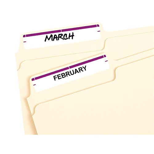 Avery File Folder Labels on 4" x 6" Sheets, Easy Peel, White/Purple