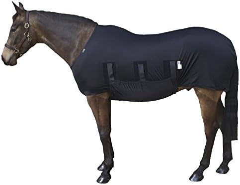 Snuggy Hoods Horse Slinky Lycra Blanket / Lycra Horse Sheet / Belly Cover / 6 Sizes / 2 Colors (Black, XL)