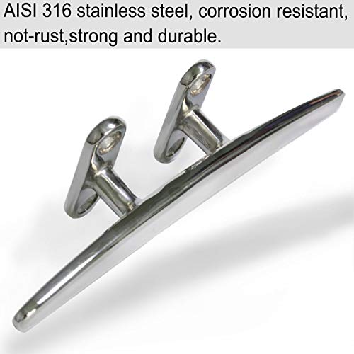 ZOMCHAIN Boat Cleat Open Base Boat Cleat, Dock Cleat All 316 Stainless