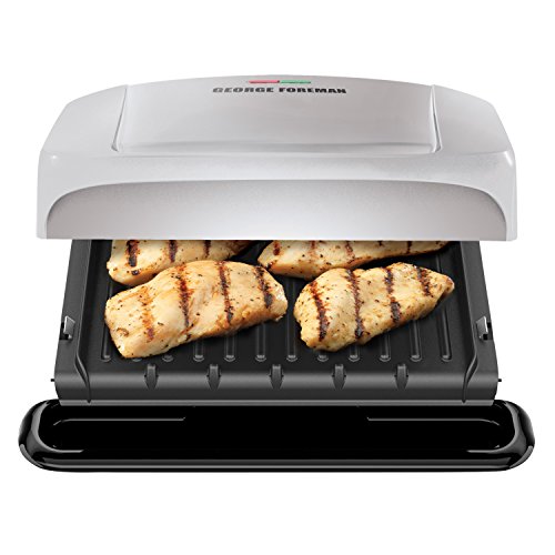 Foreman GRP1060P Indoor Electric Grill, 4Serving, Platinum