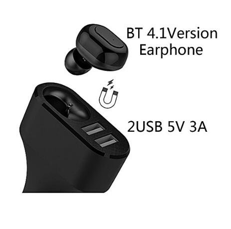 image for Y＆X Intelligent Car charger with Wireless Earbuds Bluetooth earbuds 