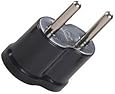 Adapter Plug Europe Universal Polarized Wide Input Round Pins, Heavy Duty 16 Amp Rating (GIS-A1020)