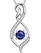 Forever Love Infinity Pendant Blue Sapphire Necklace for Women Birthday Gifts Sterling Silver September Birthstone Fine Jewelry