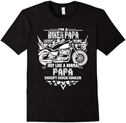Men's I'm a biker papa shirt - Motorcycle Rider T-shirt XL Black