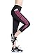 EAST HONG Women's Yoga Leggings Exercise Workout Pants Gym Tights (Large.Black/Rose.(Capris))