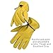 OLSON DEEPAK Outdoor Working Glove for Women and Men,Cowhide Leather Work Gloves for Gardening/Welding/Yard Work/Driving (Yellow, Medium(pack of 1))