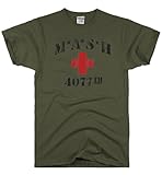 DirtyRagz Men's MASH 4077th M*A*S*H Vintage T Shirt L Military Green
