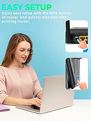 WiFi Extender Signal Booster for Home, 2.4Gb/s