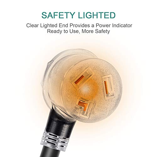 Rophor Dryer Extension Cord 3 Prong, 30 Amp NEMA 1030P to 1030R with