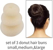 Novelfun Hair Bun Maker 3pcs Donut Bun Maker Ring Style Large