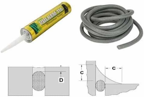 Vulkem 116 Gray - 10.1 oz. Polyurethane Sealant + 20 Feet of 1/2 of Backer Rod