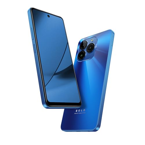 BLU Bold K10 | 2024 | All-Day Battery | Unlocked | 6.6” HD+ Infinity Display | 128/4GB | Triple 50MP Camera | US Version | US Warranty | Blue