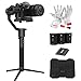 MOZA AirCross 3 Axis Handheld Gimbal for Mirrorless Camera up to 3.9lb/1800g Parameter Auto-Tuning Long Exposure Time-Lapse 4 Gimbal Mode 12hrs Runtime Multi-Control Methods