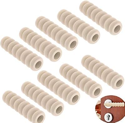 Log-Cabin Door Handle Protector 10Pack Soft Foam Beige Fits 2.5-4.5cm