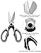Heavy Duty Kitchen Shears Multi-Purpose Scissors with Blade Cover & Corkscrew Black/White
