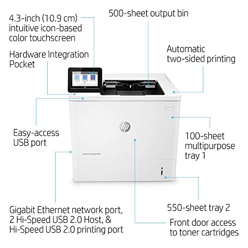 HP LaserJet Enterprise M610dnB SingleFunction Wired Monochrome Laser Printer Print only 4.3