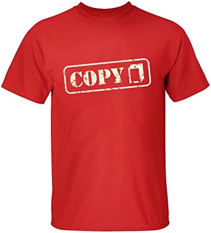 Yigenvren Mens Copy Your Life More Colors Funny T Shirt for Men XL red