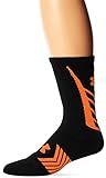 Under Armour Men's Undeniable All Sport Crew Socks (1 Pair), Black/Blaze Orange, Large