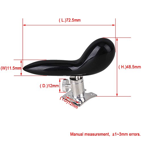 Yibuy Black Color Silver Plating Stem Base Bassoon Hand Saddle Rest Holder with 4 Original Screws