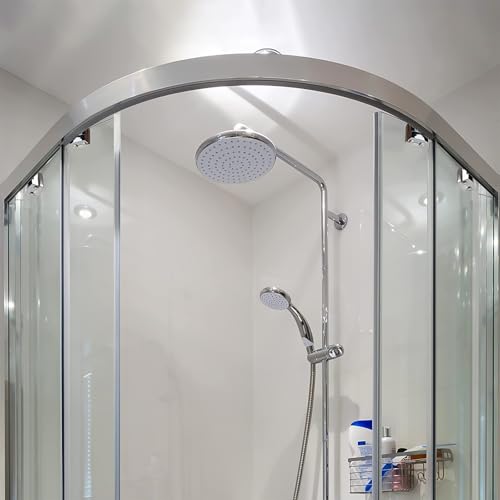 TTYSHIP 8 x Sliding Shower Door Rollers, Double Wheels for Shower Doors, 23 mm for 4-6 mm Thick Glass (4 Upper + 4 Bottom)