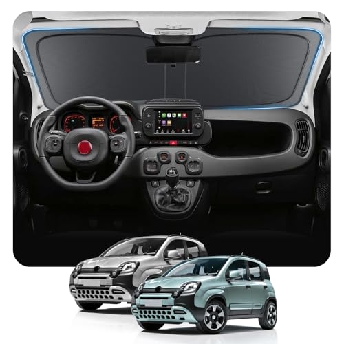 [Upgrade] BSTW Folding Sun Shade for Fiat Panda Cross/City Cross/Hybrid 2020-2025 Windscreen Cover with UV Protection and Thermal Sun Shade Panda Accessories